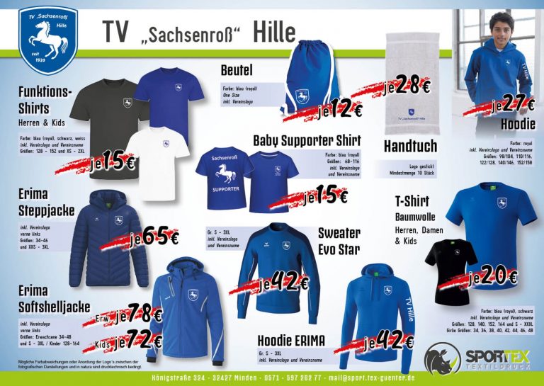 Aktualisierte Vereinskollektion