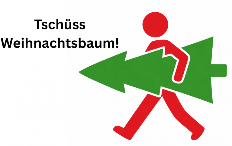 Abholung der Weihnachtsbäume